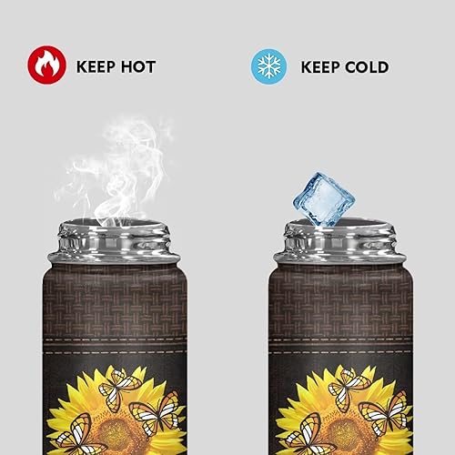 Miniatura 18 de Flashideas Botella de agua aislada con rayas de mármol, de acero inoxidable, multifuncional, sin BPA, mantiene las 24 horas frías 12 horas, regalos