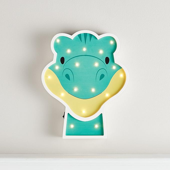 Lights4fun Lights4fun LED wandlamp Dino met timer werkt op batterijen voor kinderkamerdecoratie binnenshuis photo 2