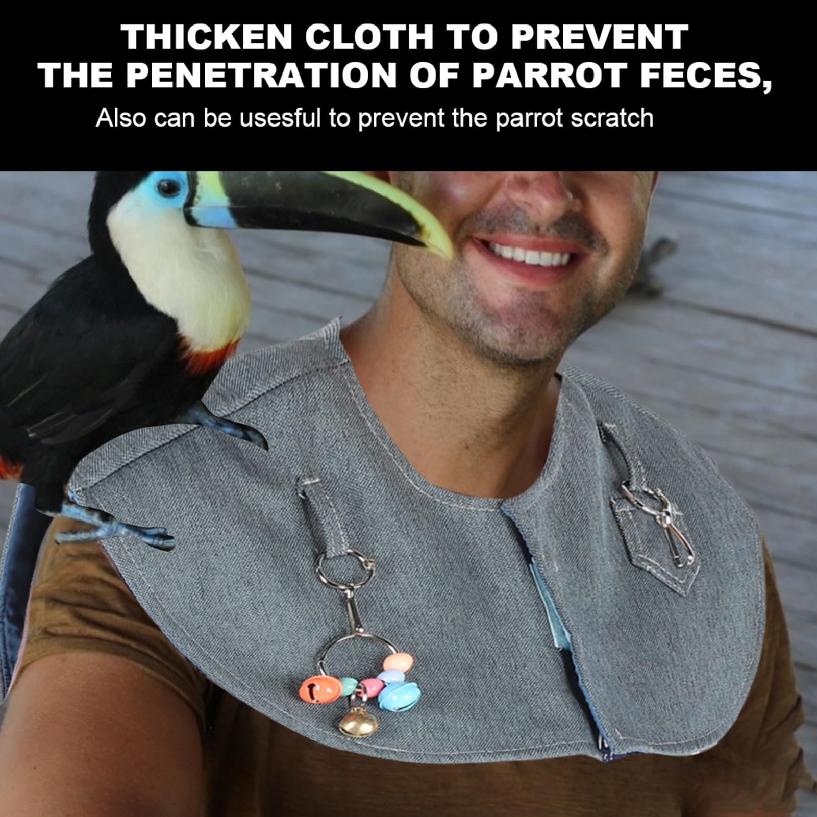 Protector de hombro antiarañazos para loros, almohadilla para cubierta de caca de pañal para pájaros, tobillera antiarañazos, almohadilla para hombros para mascotas, mantón de