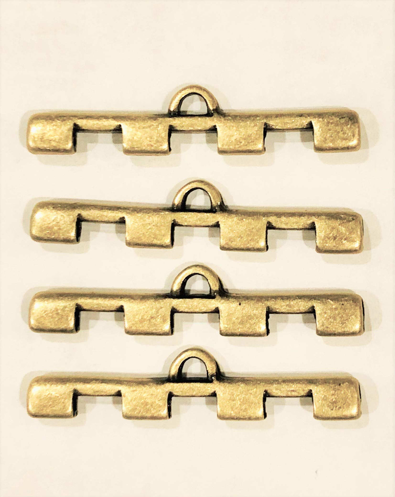 Cymbal Metal Fashion Elements 2 Pair Bead Ending Finding. Quality Antique Brass Soros IV Tila Works with TILA beads and more!