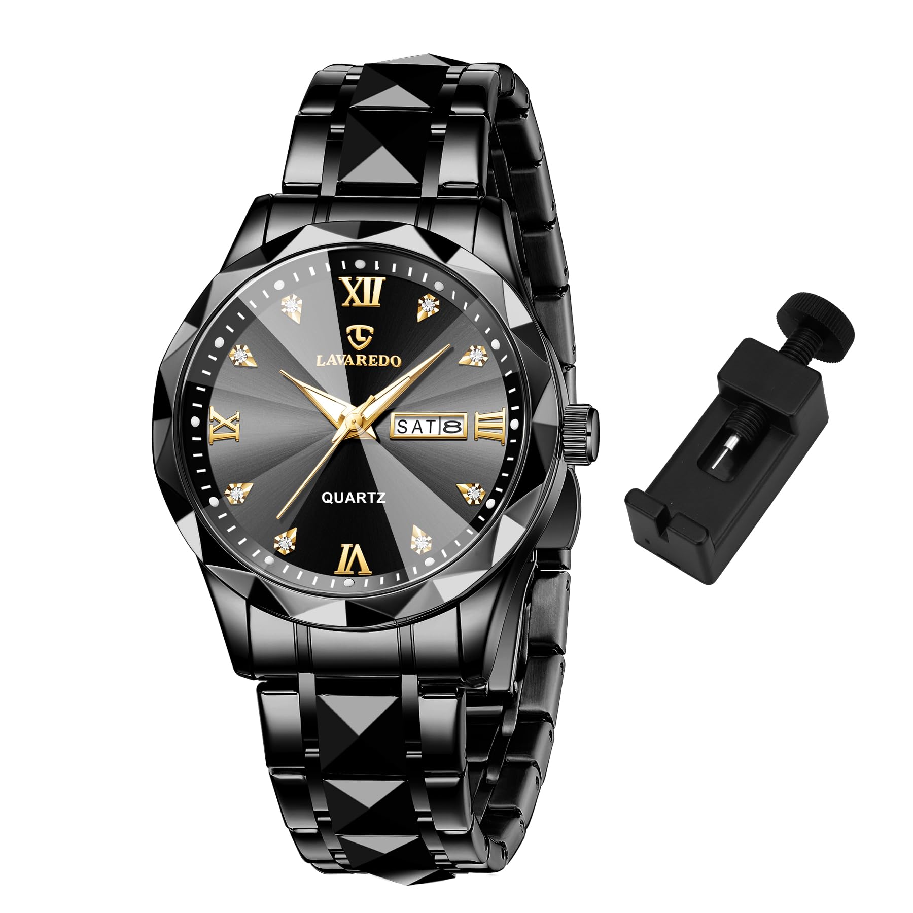 caprock Herrenuhr wasserdichte Analoge Quarzuhr mit Datum, Edelstahl, Lässiger und Modischer Stil für Männer
