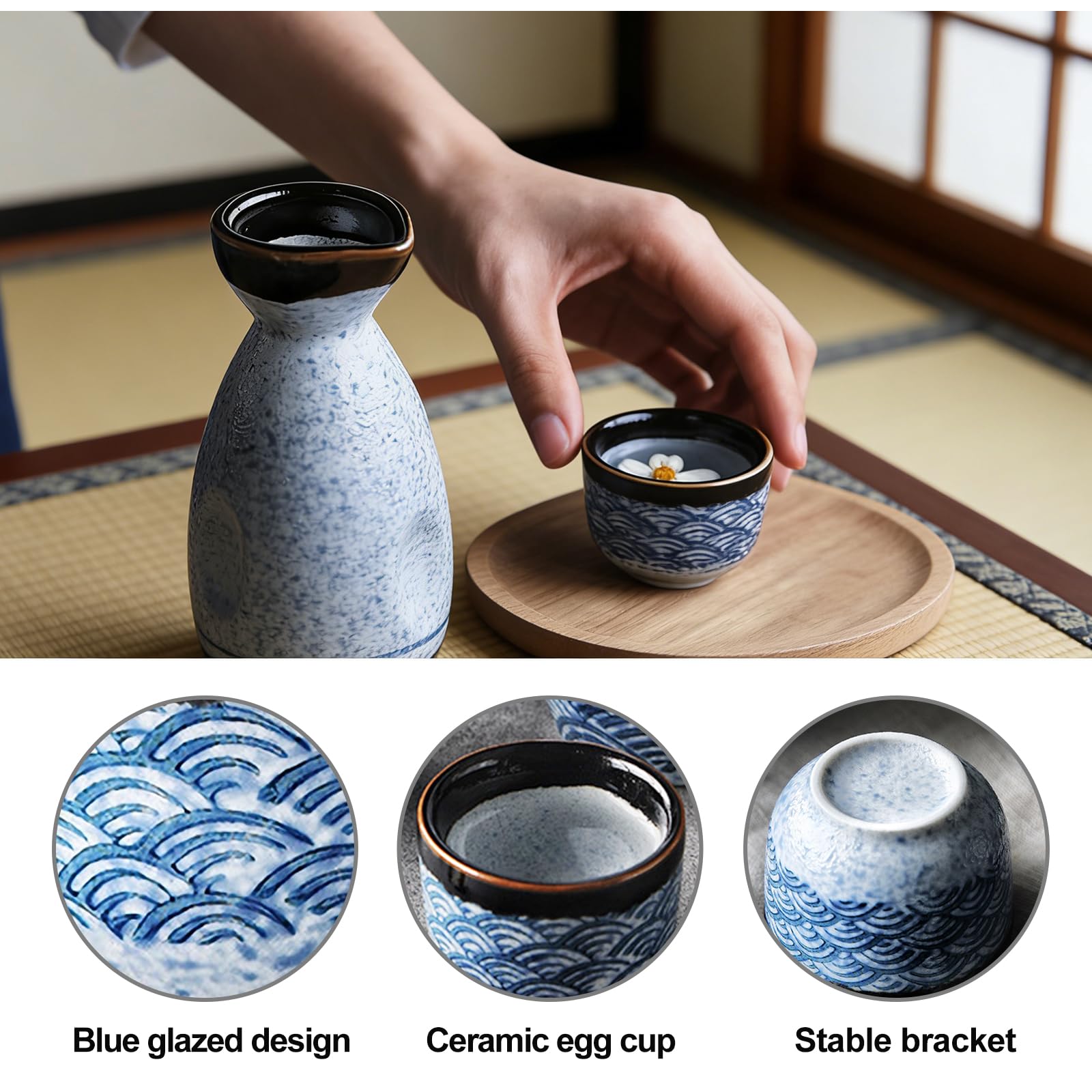 Set Di Sake Giapponese,Set di Tazze da Sake,Set sake,Set da sake giapponese in ceramica,Per Ristoranti Casa Da Tè E Regali Di Festa set per liquori in porcellana, set di in ceramica giapponese