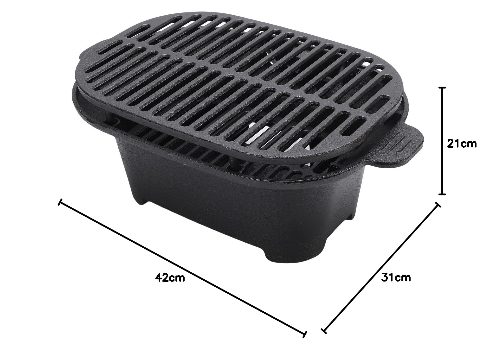 ZJchao Fornello Yakitori, Griglia Hibachi Fornello Yakitori Giapponese in Ghisa Portatile da Esterno Mini Padella da Tavolo Griglia per Barbecue per Campeggio Picnic in Cortile