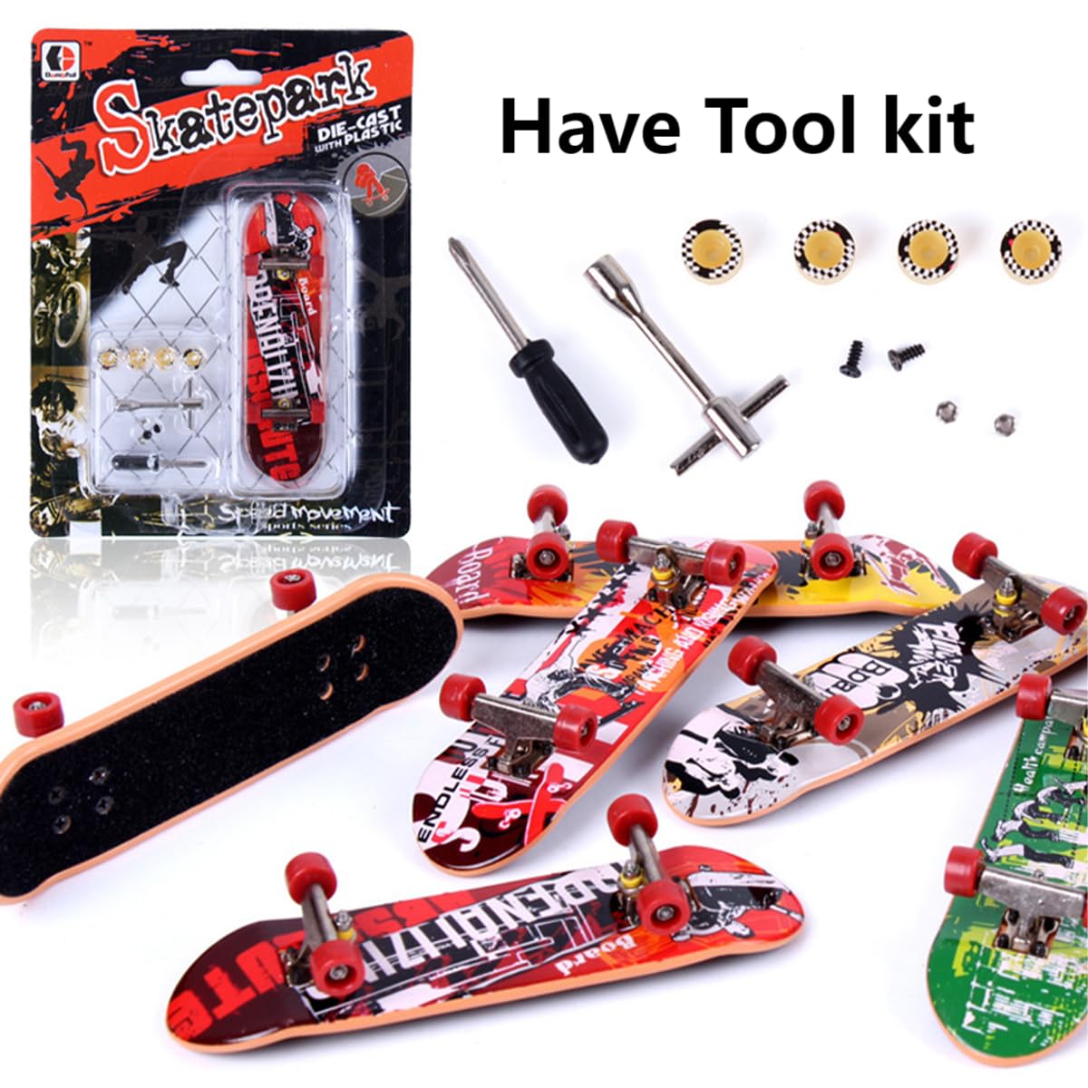 AstonAndia Mini Fingerboard Skateboard Toy for Kids, Random Colour