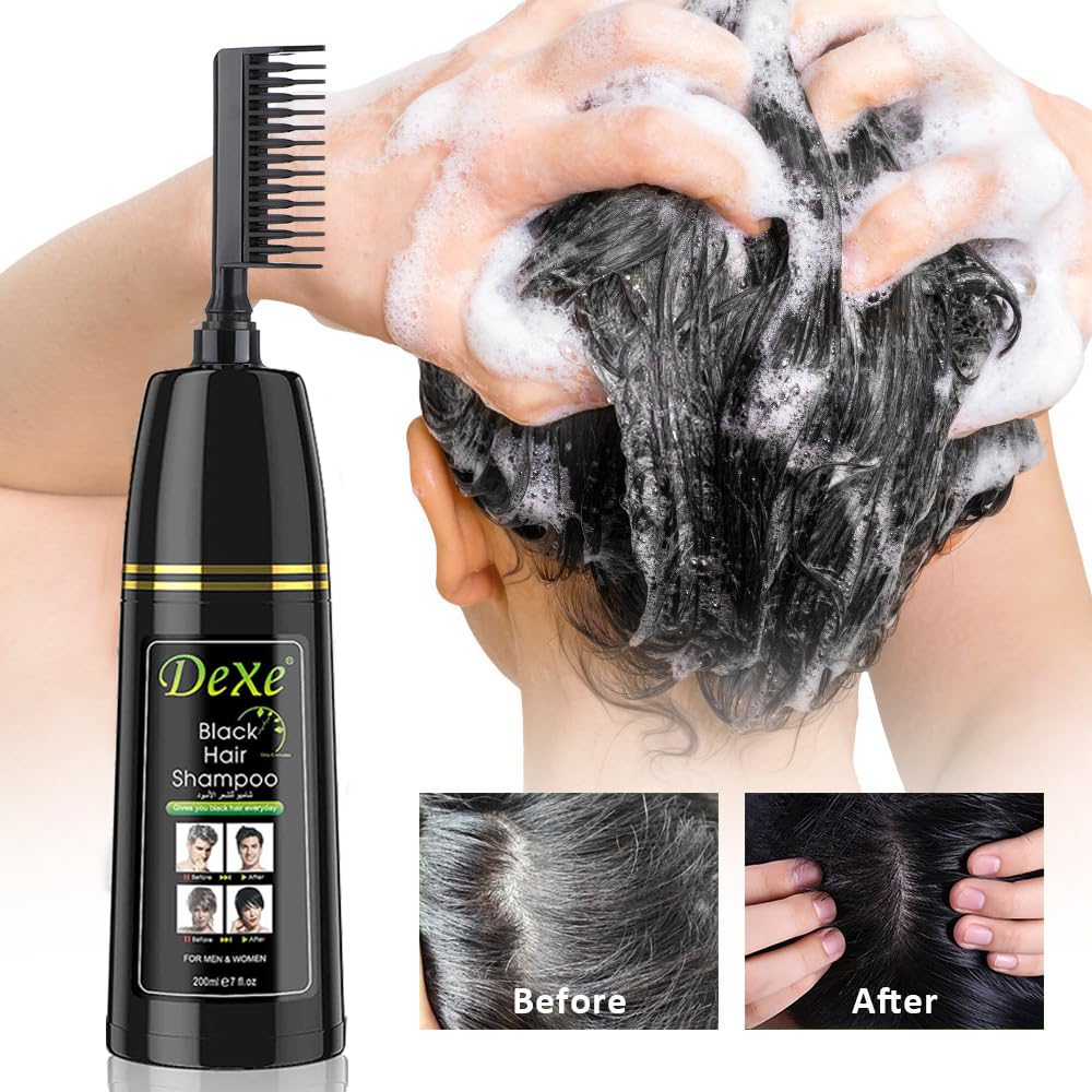 Amazon.com : Instant Black Hair Shampoo, gentle botanical formula