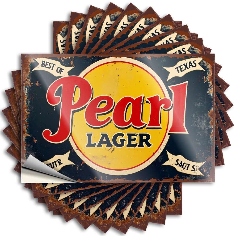 House Stuff, Sticker Funny Bottle Quote Stickers, Bookish No Residue Decals for Luggage | Motorcycle Party Favor Custom Pearl Lager Beer Sign(6X9CM)