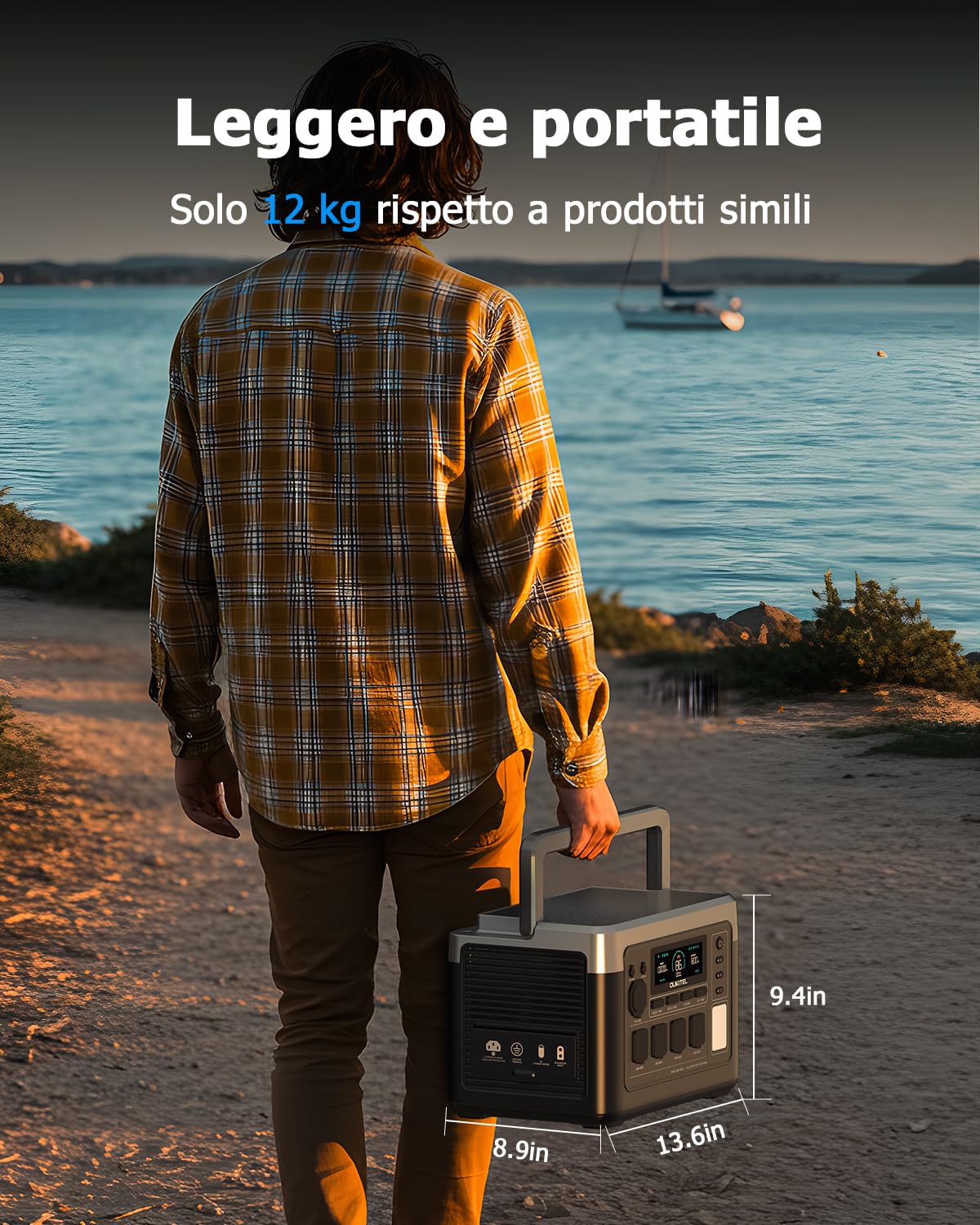 OUKITEL P1000 Plus Stazione Elettrica Portatile 1800W (3600W di Picco), Batteria 1024Wh LiFePO4 Generatore Solare, App Controllato, Di Alimentazione per Campeggio, Camper e Domestico