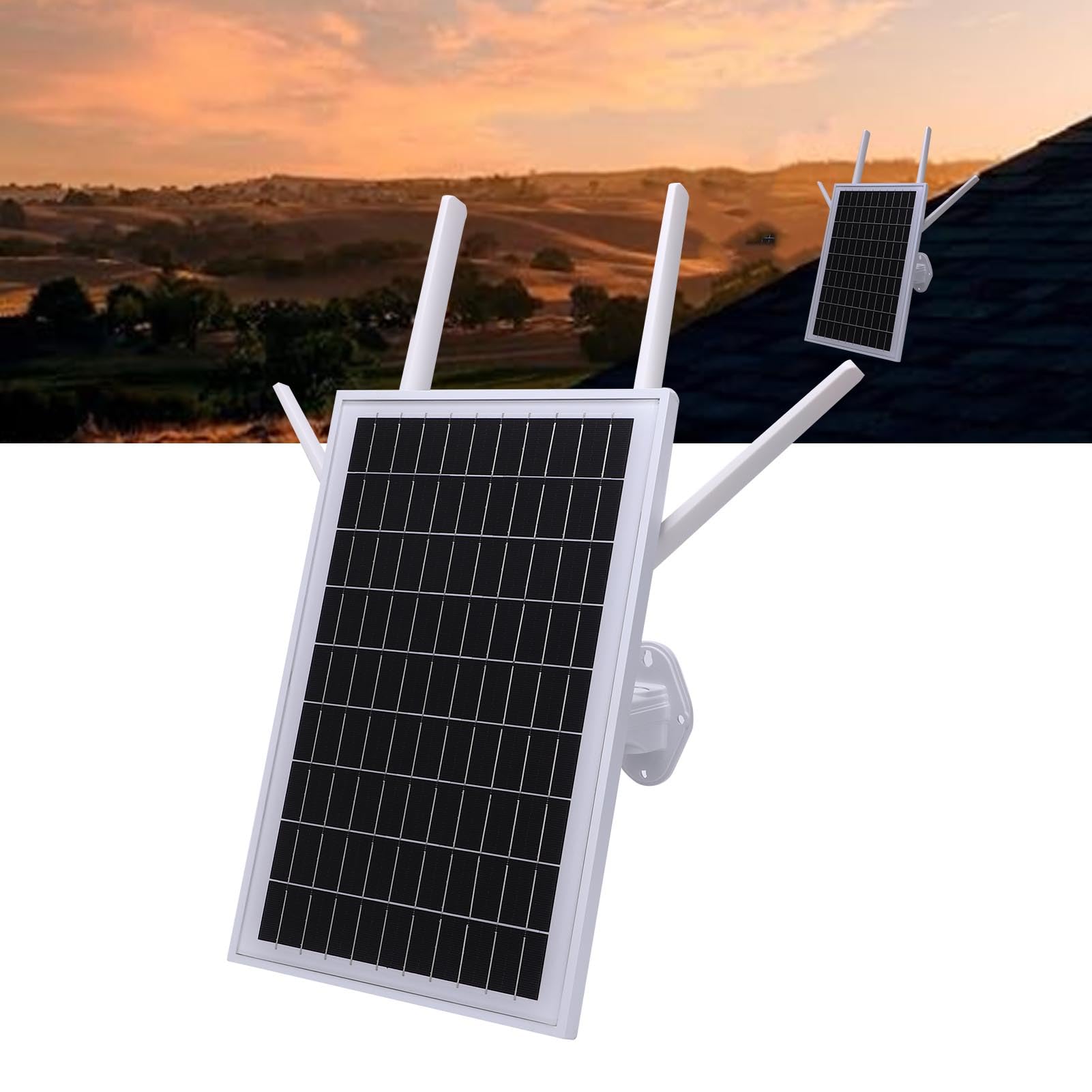 Fdit Router Modem 4G LTE con energia solare da 15 W, Estensore WiFi con energia solare all'aperto IP66 Router wireless impermeabile (versione europea (B1/3/7/8/20/28a/40)