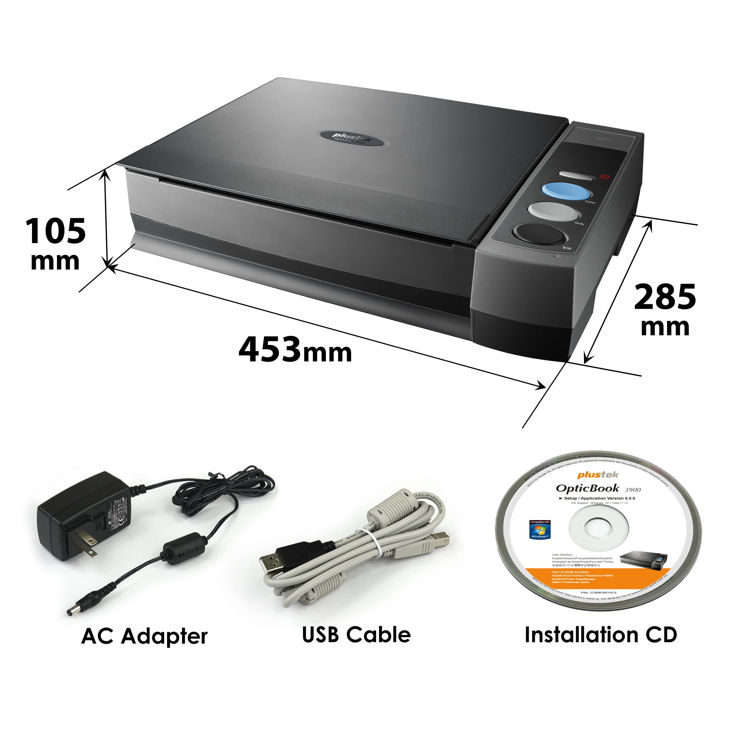 PLUSTEK OPTICBOOK 3800 L CCD/LED 1200DPI USB 2 7SEC Mac SUPP