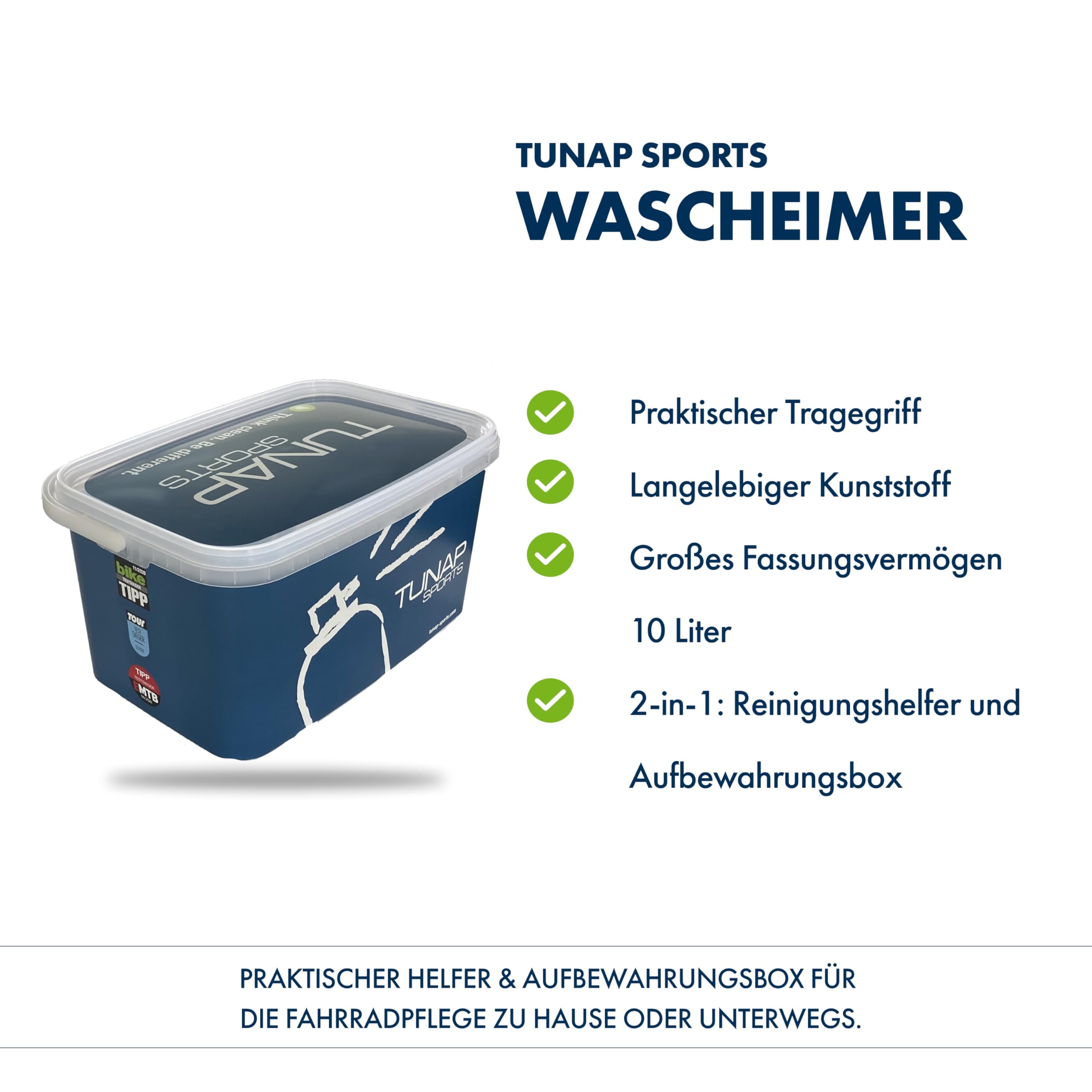 TUNAP SPORTS Fahrradreinigungs-Set Basic | Reiniger & Bürste | Antriebsreiniger & Kettenöl Ultimate für Rennrad, MTB & E-Bike | Perfekt für deine Bikepflege | Made in Germany | Bike Cleaning Kit