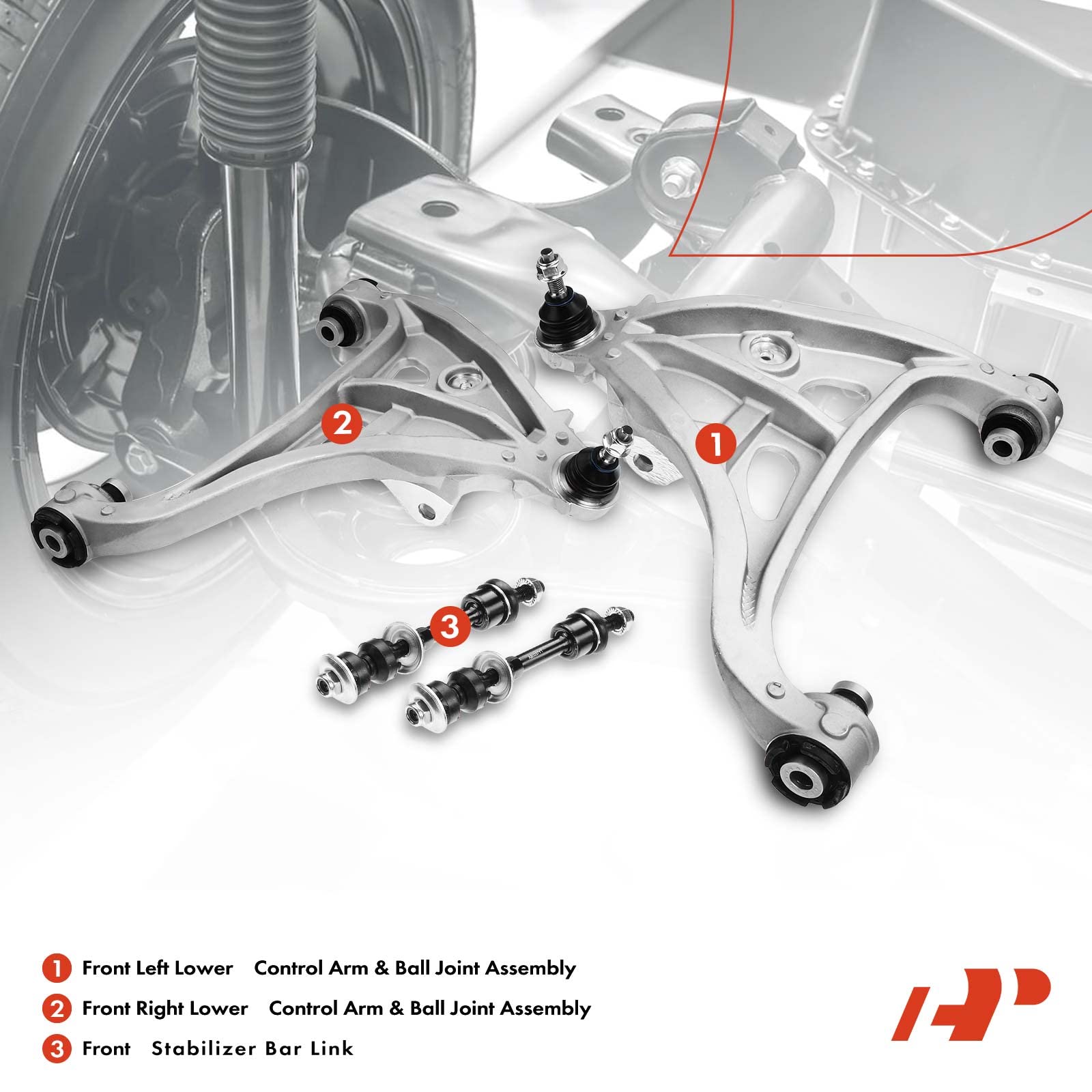 Stabilyze Bars Front Sway Bar End Link Kit For 2005-2008 Ford F-150 & Lincoln Mark LT 2WD Detroit Axle Sway Bar Link Kit - Foto 11