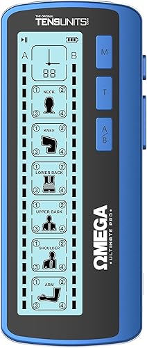 Miniatura 3 de Ultimate Omega TENS unidad estimulador muscular Combo unidad, 24 modos para alivio del dolor y los músculos, masajeador de pulso recargable con