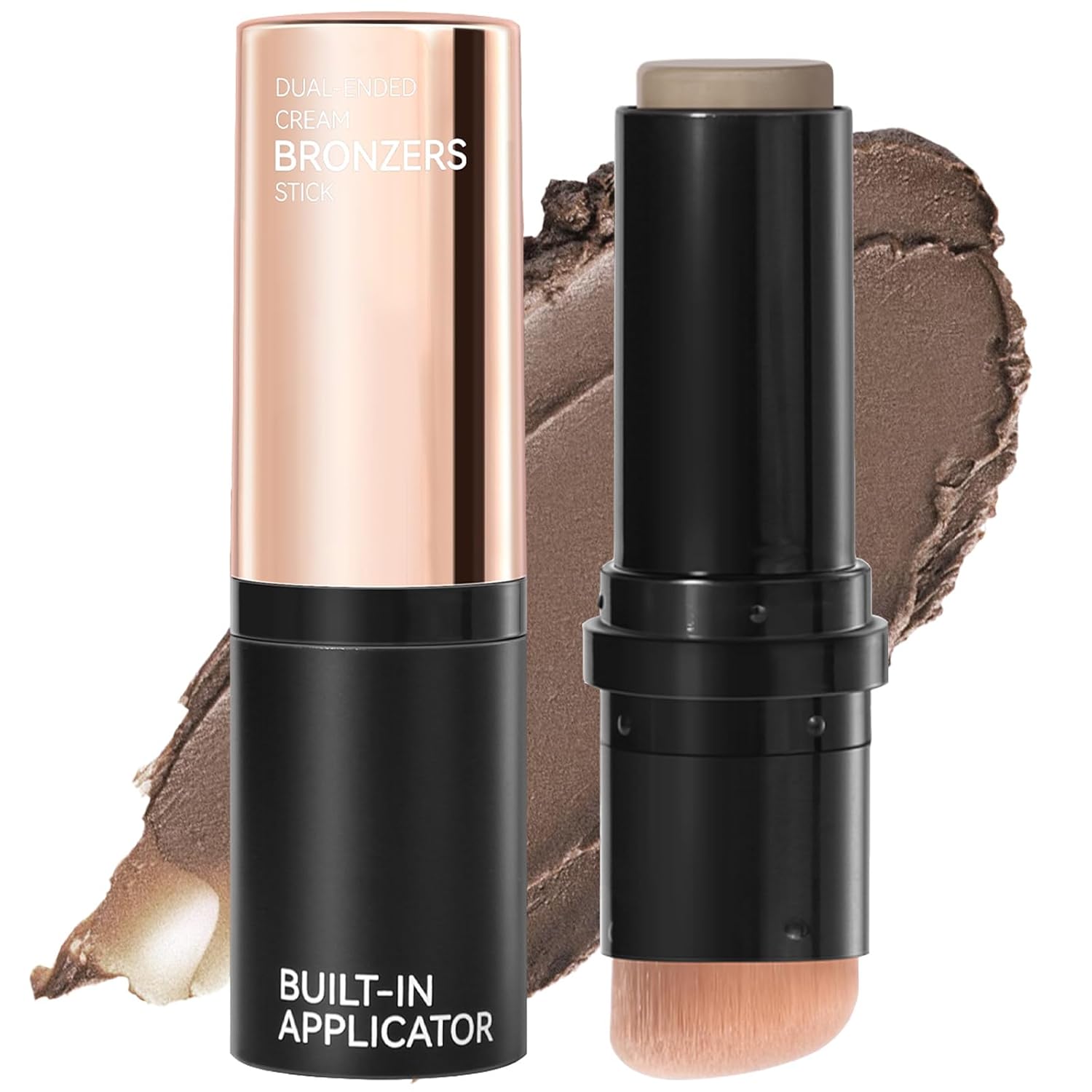 Cream Contour Bronzer Stick, Natural Matte Contour Stick Makeup, Long Lasting Blendable