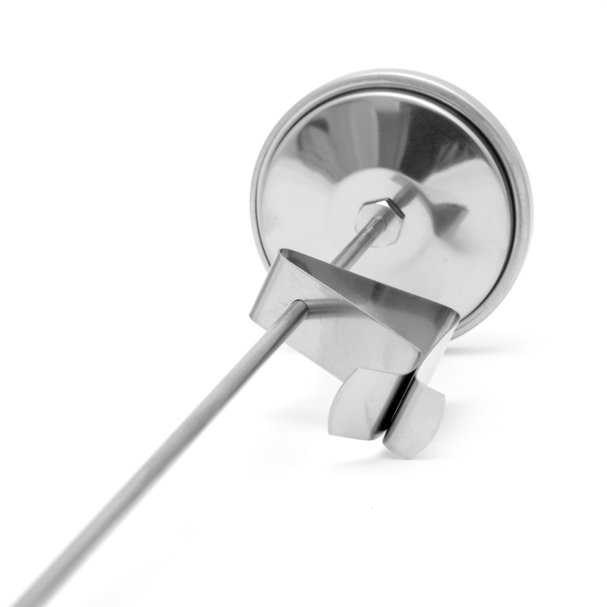 Lantelme Termómetro de acero inoxidable de 500 °C, sonda de 15 cm, con cono de latón para fijación a la parrilla, carrito, horno, barbacoa 7819
