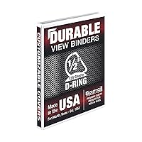 Vista 111 de Samsill Carpeta duradera de 3 anillos de 1 pulgada, fabricada en Estados Unidos, carpeta de anillos en D, cubierta transparente personalizable