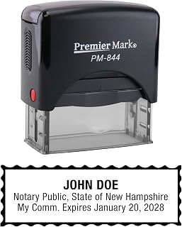 New Hampshire Notary Self-Inking Rubber Stamp - Meets State Specifications