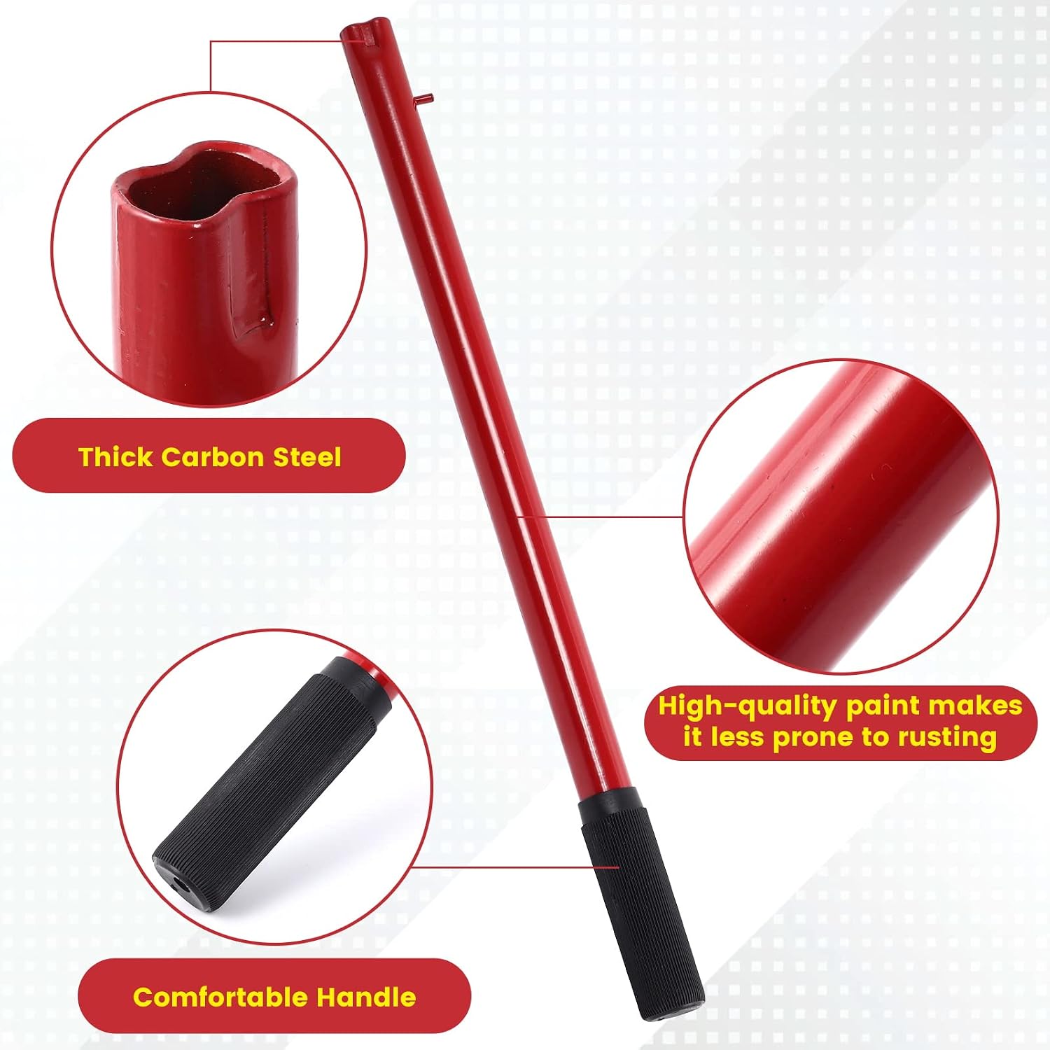 2 Ton Horizontal Hydraulic Floor Jack Handle Replacement for Car Automotive Jack Pole Lever Handle
