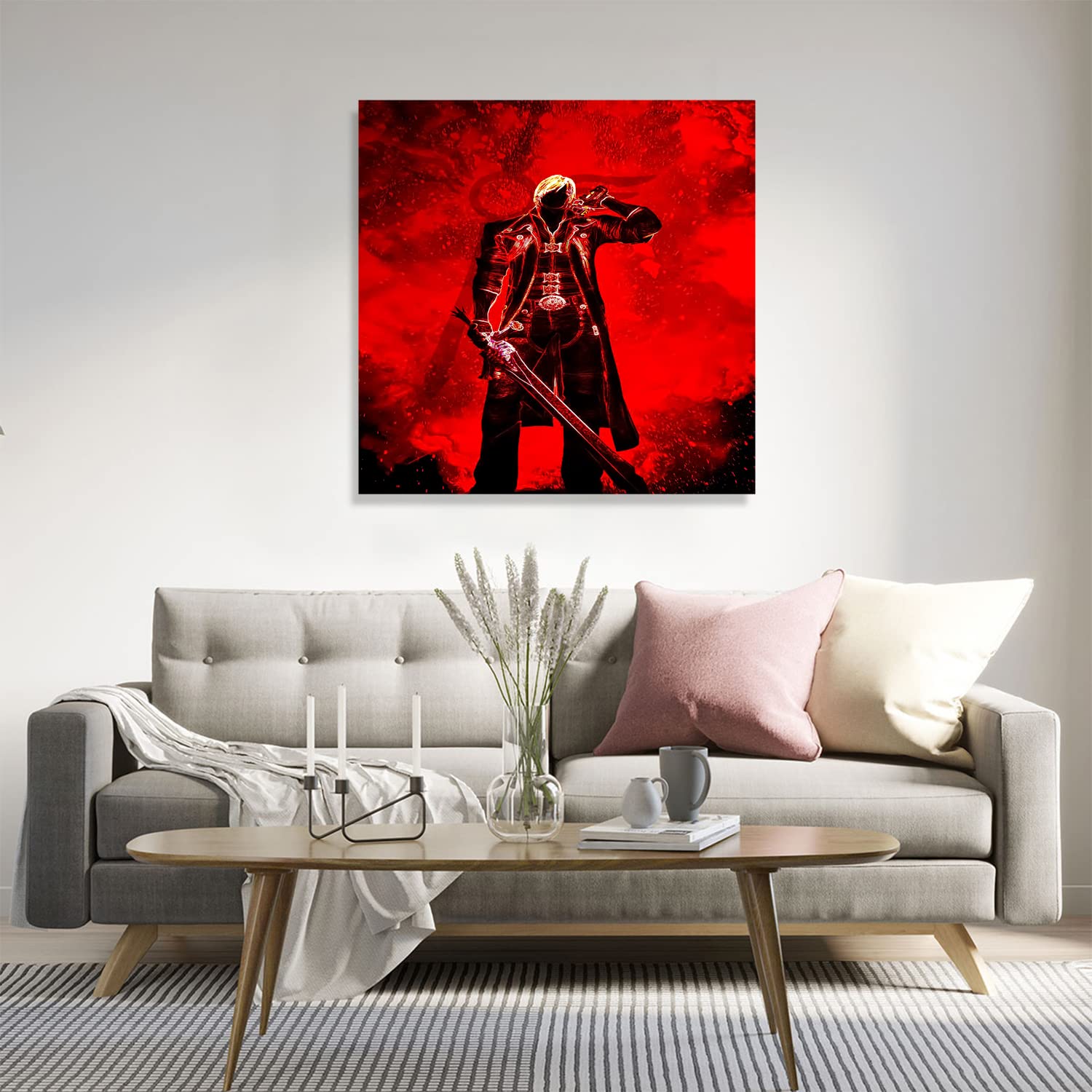 Xtreme Skins Designs Print Wooden Framed Canvas Wall Art Decoration Poster (22x22 Inch) - The Soul Of Devil Hunter
