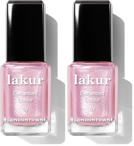 Miniatura 197 de LONDONTOWN Esmalte de uñas brillante rosa polvoriento, Bell Flower lakur, esmalte de uñas vegano resistente a las astillas, 0.40 onzas líquidas Té