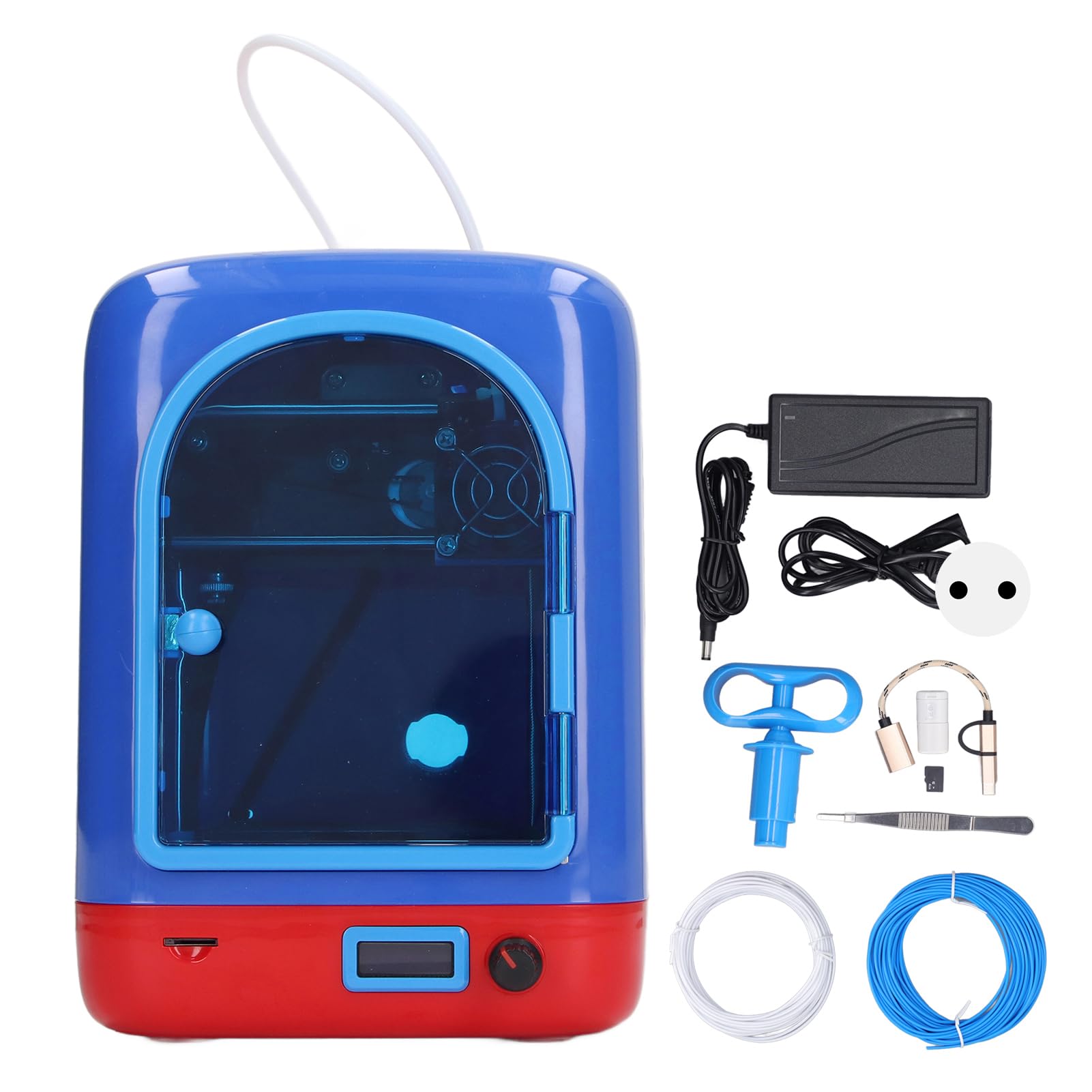 Stampante 3D, 80x80x80mm Ugello 0,6 Mm Ad Alta Precisione Mini Stampante 3D Toybox Stampante 3D Impresora 3D con PLA Consumabili per Artigianato Fai-da-te (Spina UE 100-240 V)