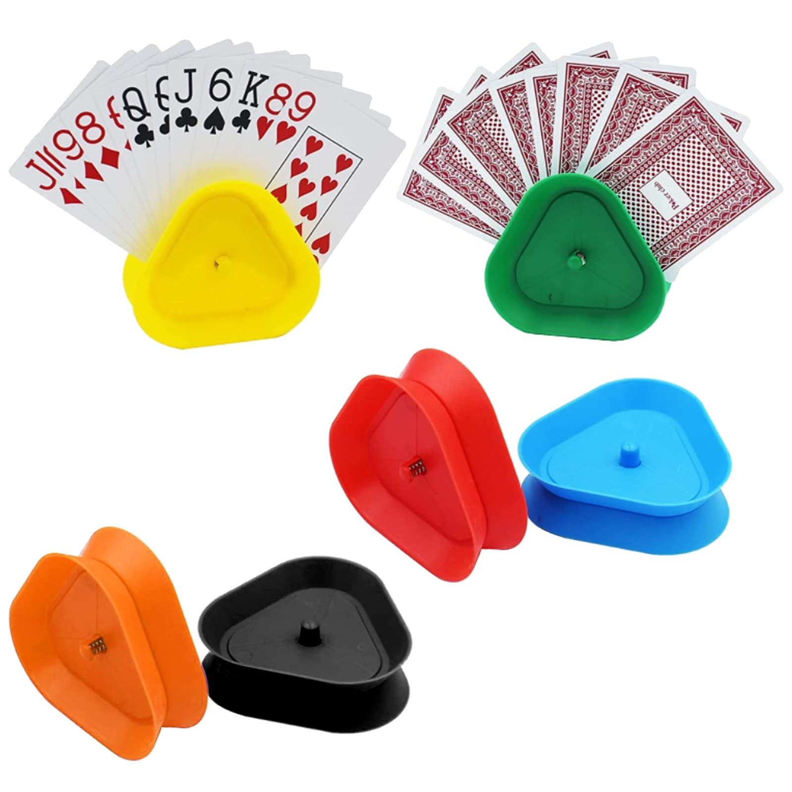 6 Piezas Soporte para Naipes, Criveple Juego de Cartas para Niños, Soporte para Juego de Cartas, Soporte para Tarjetas de Juego, para Personas Mayores y Niños