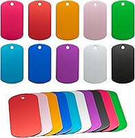 Vista 8 de StayMax Etiquetas en blanco de grabado de aluminio anodizado Paquete de 50 unidades (negro)