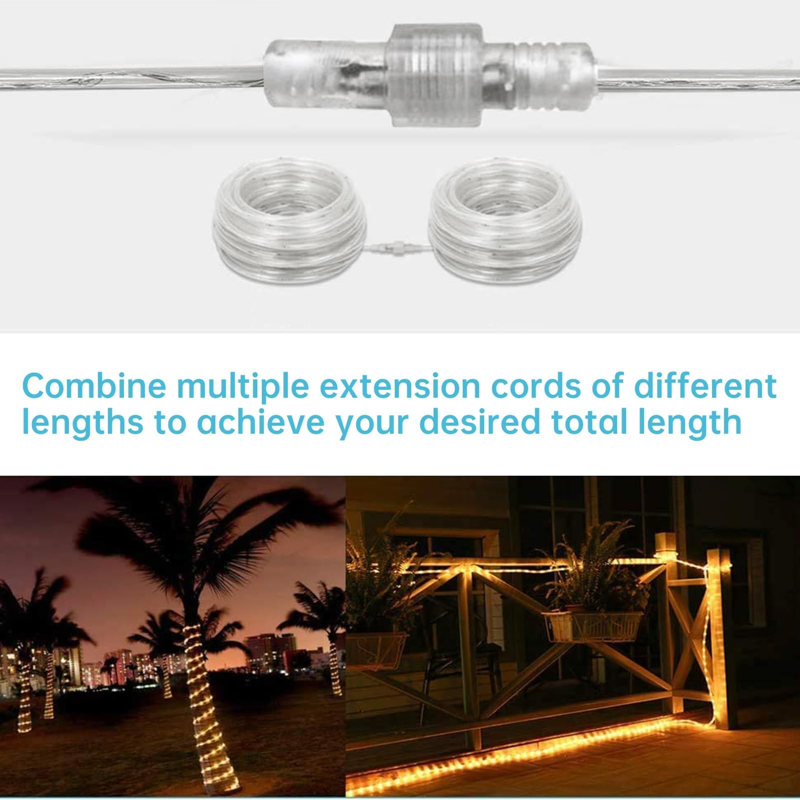 HAUSPROFI 50 m 1000 LED de luz para exteriores, luz blanca cálida, IP44, resistente al agua y regulable con mando a distancia, ideal para jardín, balcón y iluminación navideña, diámetro de 5 mm