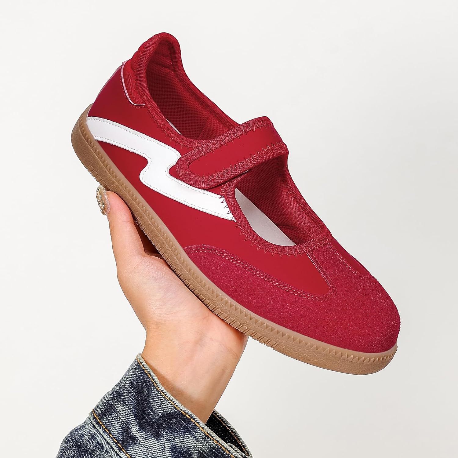 Womens Sneakers Casual Lightweight Tennis Shoes Slip on Footwear Women's Fashion Retro Sneakers for Dress Jeans Skirts - Image 2