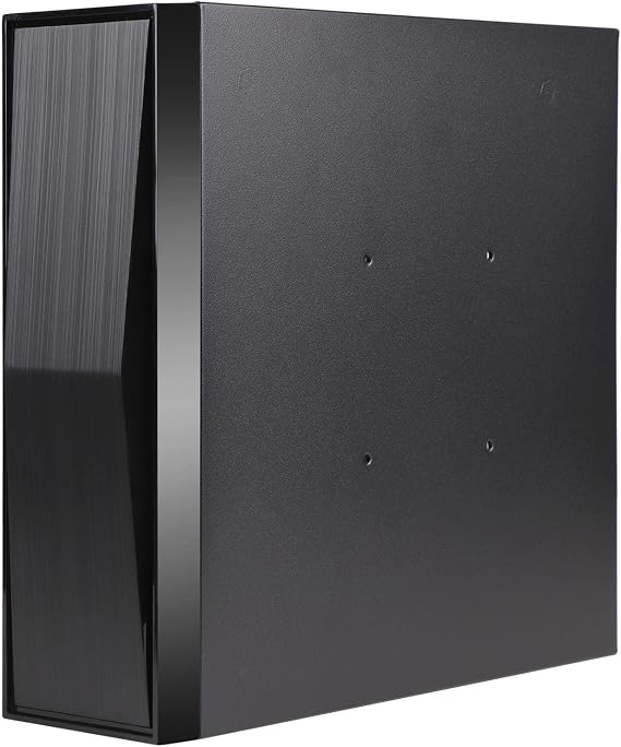 Mini ITX Case SFF Small Form Factor 0.6mm SECC Mini Tower Computer Chassis | Circular Mesh Ventilation Panel Fits Mini ITX Motherboards (6.7*6.7) and Laptop Charger,Ideal for HTPC Gaming PC