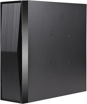 Mini ITX Case SFF Small Form Factor 0.6mm SECC Mini Tower Computer Chassis | Circular Mesh Ventilation Panel Fits Mini ITX Motherboards (6.7*6.7) and Laptop Charger,Ideal for HTPC Gaming PC