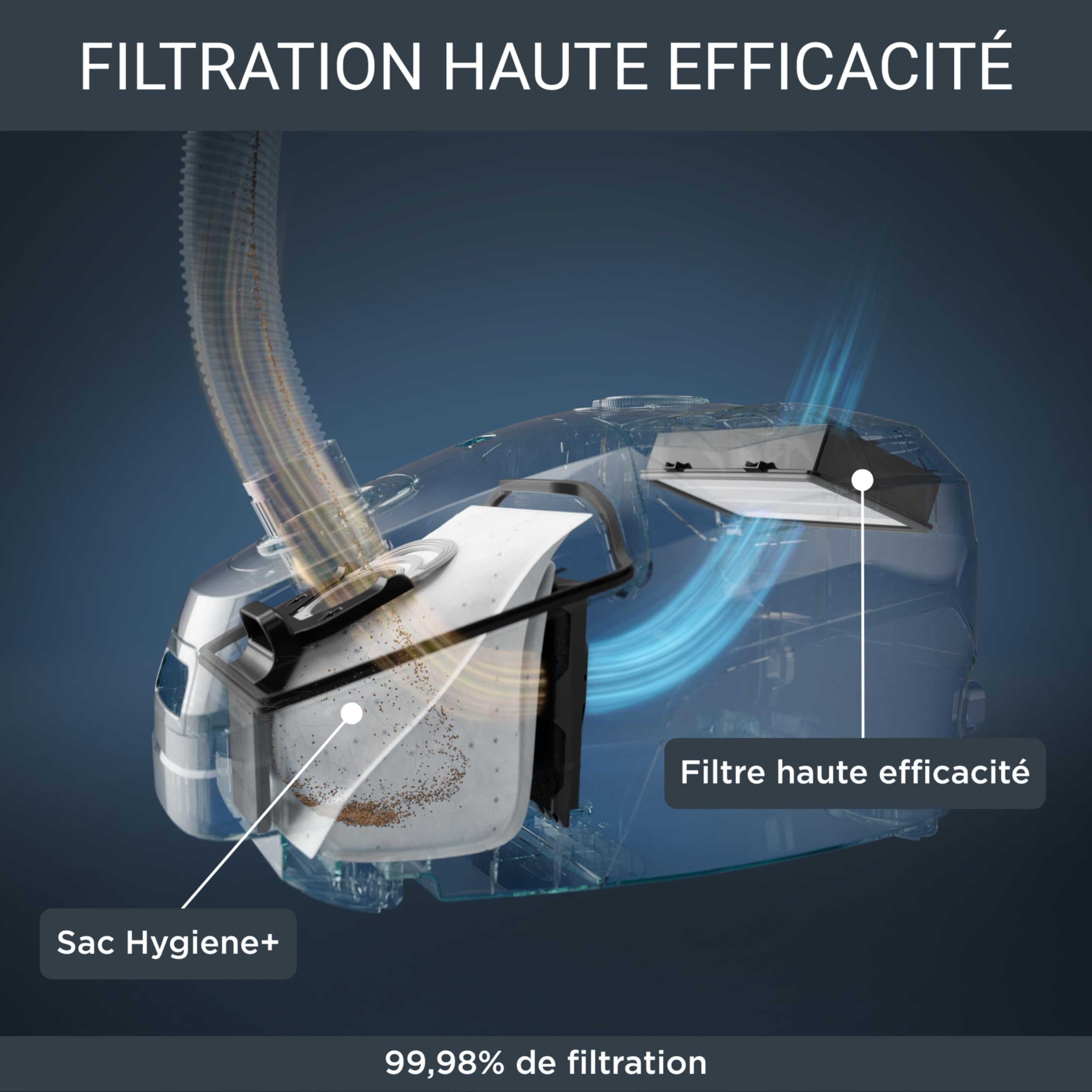 Rowenta Aspirateur avec sac, Moteur basse consommation, Haute filtration, Ultrasilencieux, Eco responsable, Nombreux accessoires, Fabriqué en France, Green Force Effitech, Noir/liège RO6189EA