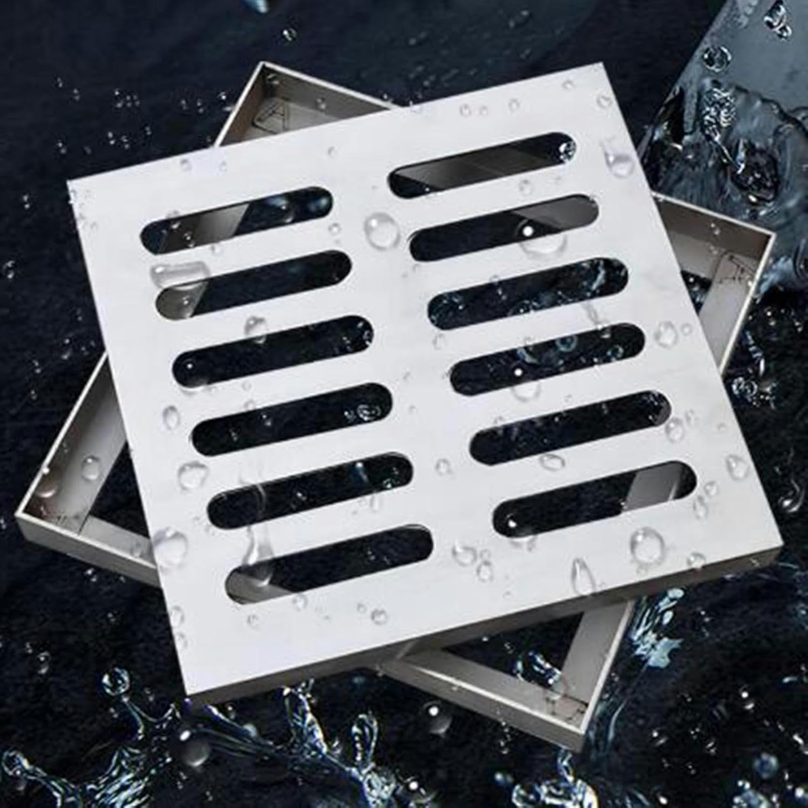 Filtre de drainage anti-engorgement en acier 304 avec couvercle d'égout rapide