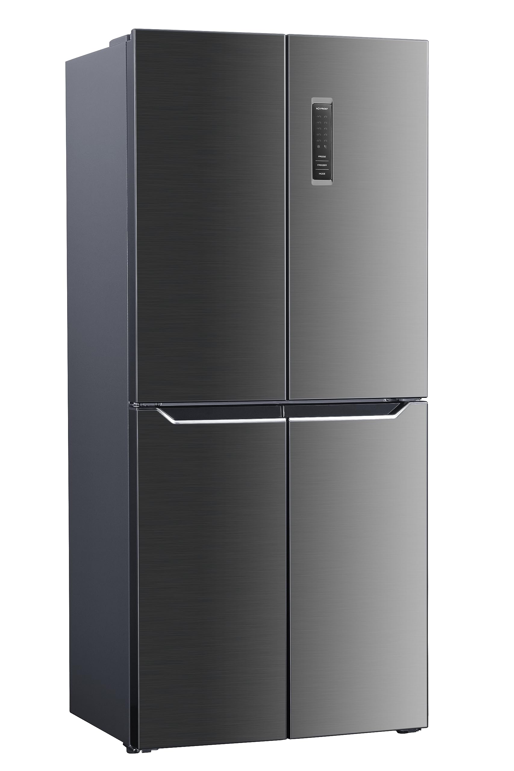 Wolkenstein W-CD 362 NFD E IX Cross Door lodówko-zamrażarka | Inox 362 l | 125 litrów z 4-gwiazdkową komorą zamrażarki | technologia NoFrost | wyświetlacz z funkcją Touch Control | 39 dB |