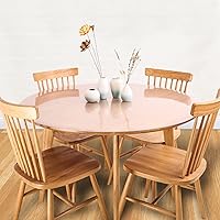 Vista 8 de Protector de mesa de PVC transparente redondo de 0.079in de grosor impermeable transparente de PVC para mesa de comedor o mesa redonda de jardín