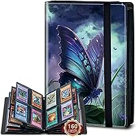 Vista 31 de Rossy Carpeta para tarjetas coleccionables, 9 bolsillos, impermeable, con 360 bolsillos laterales de carga para tarjetas deportivas y de fútbol