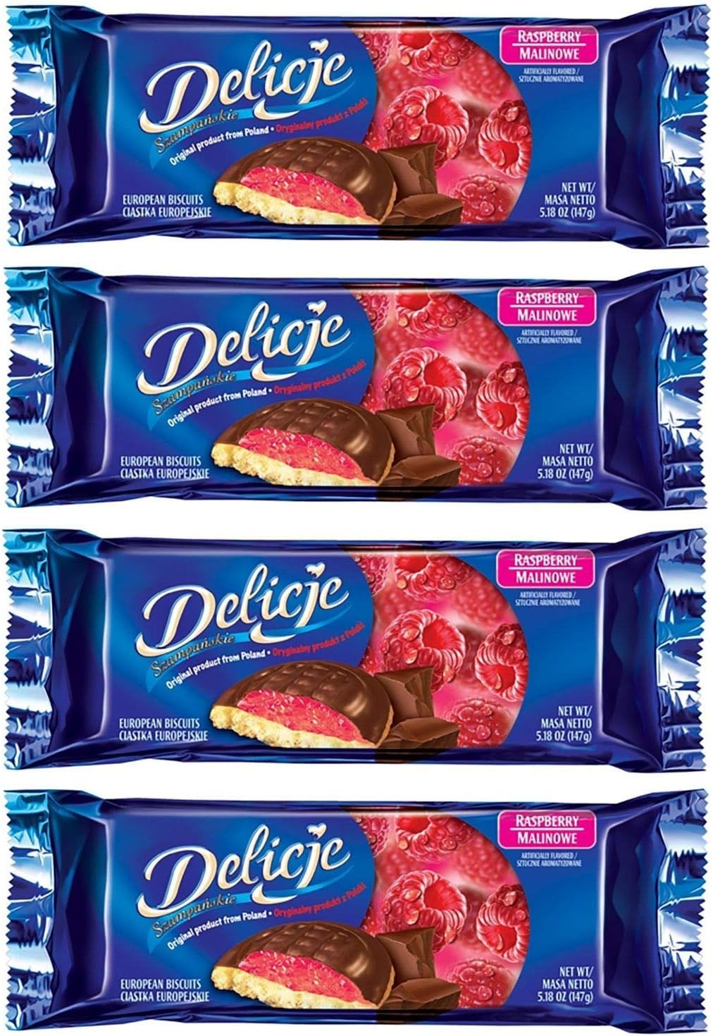 European Biscuits Raspberry Filling (Pack of 4)