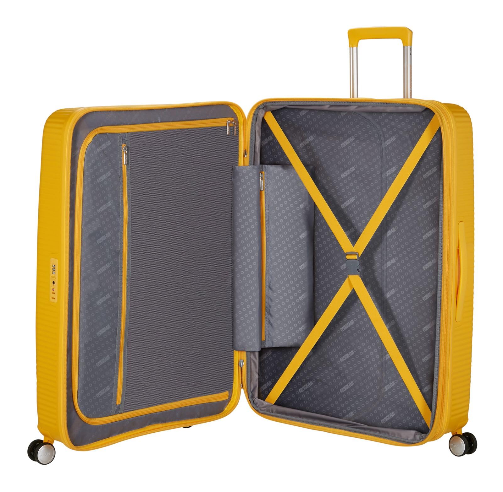 American Tourister Soundbox Spinner 80/30 TSA EXP Trolley Golden Yellow