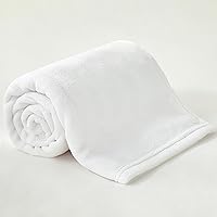 Vista 166 de BEDELITE Fleece Blanket White Throw Blanket for Couch & Bed, Luxury Plush Cozy Fuzzy Blanket 50" x 60", Super Soft Warm Lightweight Throw Blanket