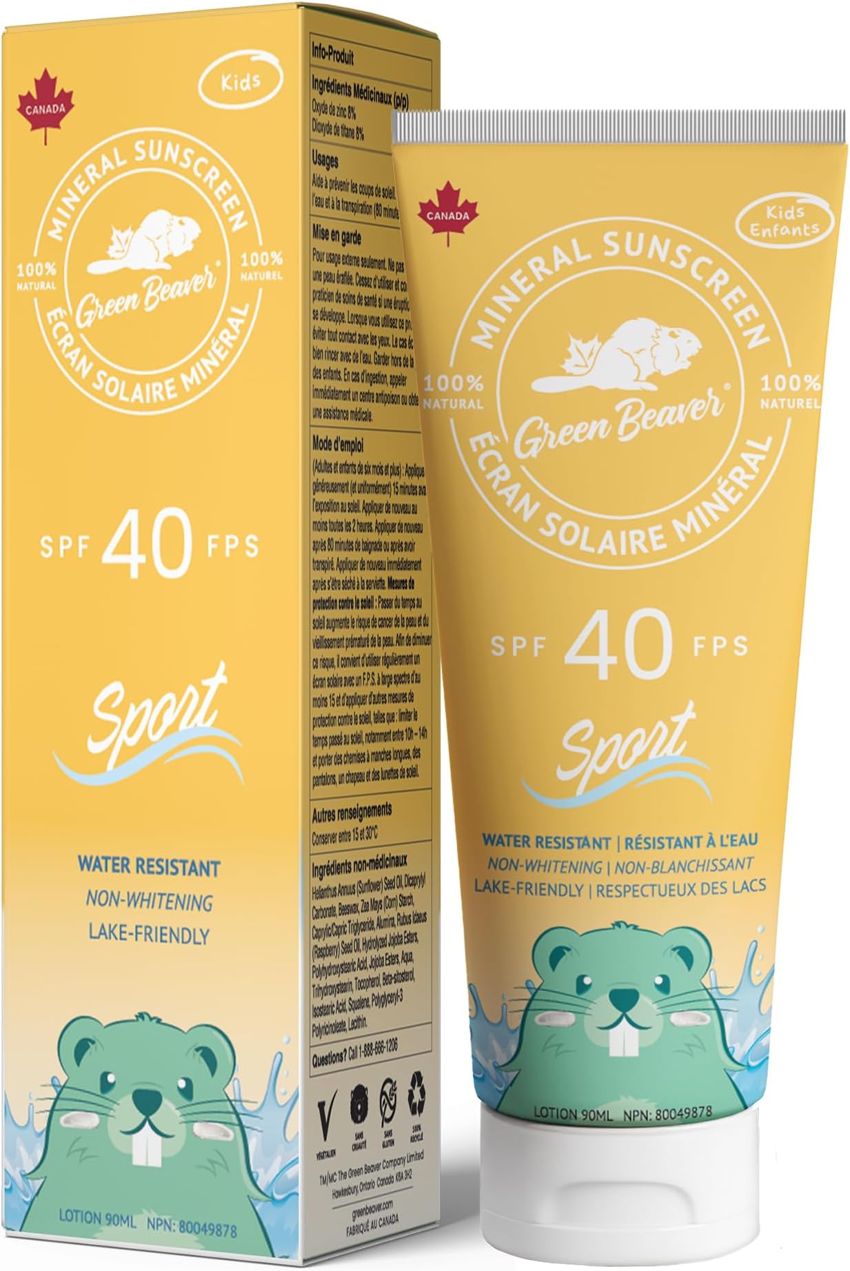 GREEN BEAVER Spf 40 Kids Lotion, 90 ML