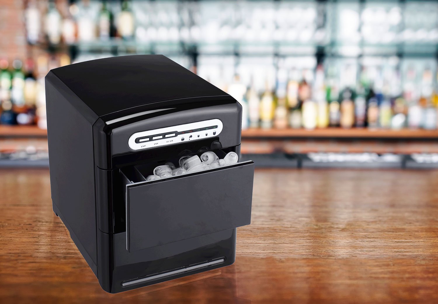 Amazon | 自動製氷機 ポータブルキューブアイスメーカー ブラック 簡単