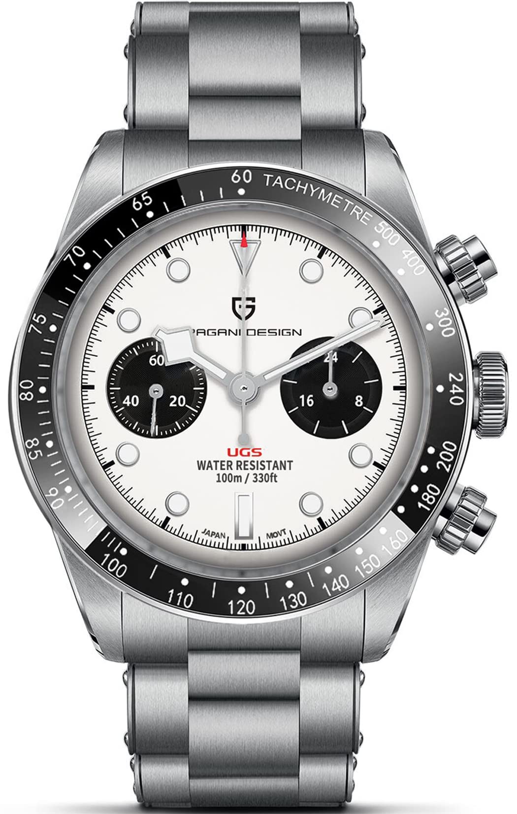 Pagani Design Herren-Armbanduhr Saphir Sport Quarzuhr Edelstahl Herren Wasserdicht Armbanduhr VK63 Uhrwerk Mode Chronograph