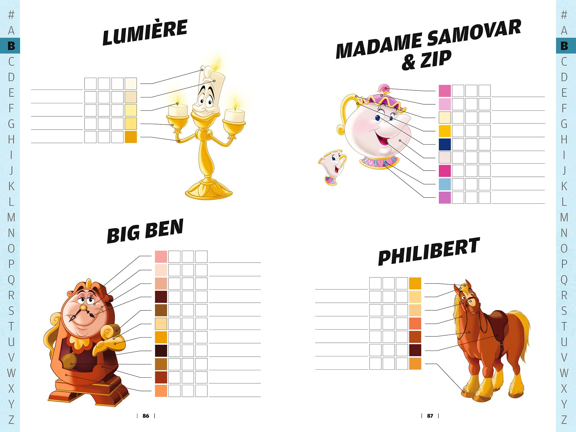 Coloriages mystères - Livre compagnon - Nuancier des personnages Disney: Mon livre compagnon pour réaliser tous les coloriages Disney