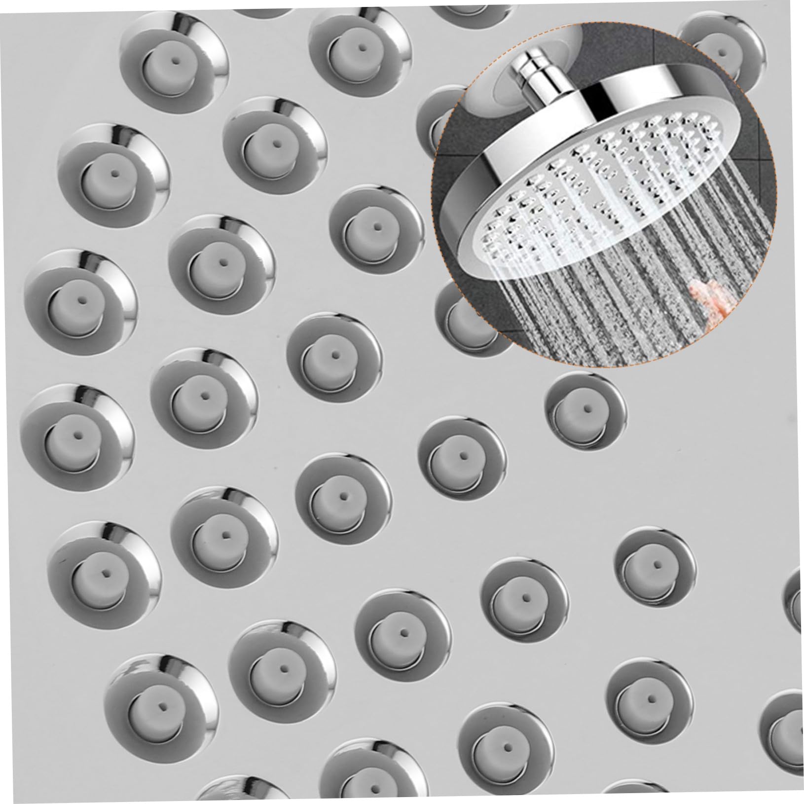Toyvian Filtro de Ducha para Agua Dura de 6 Pulgadas 15 Niveles | Cabezal Superior Giratorio 360°, Abs y Algodón, Plata, Múltiples Capas de Filtración