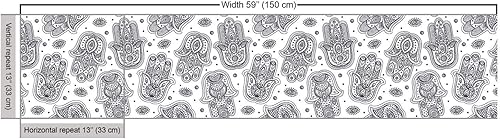 Vista 307 de Ambesonne Tela beige de The Yard, ilustración contemporánea de animales marinos en estilo retro, arte de caballito de mar de cangrejo de pulpo, tela