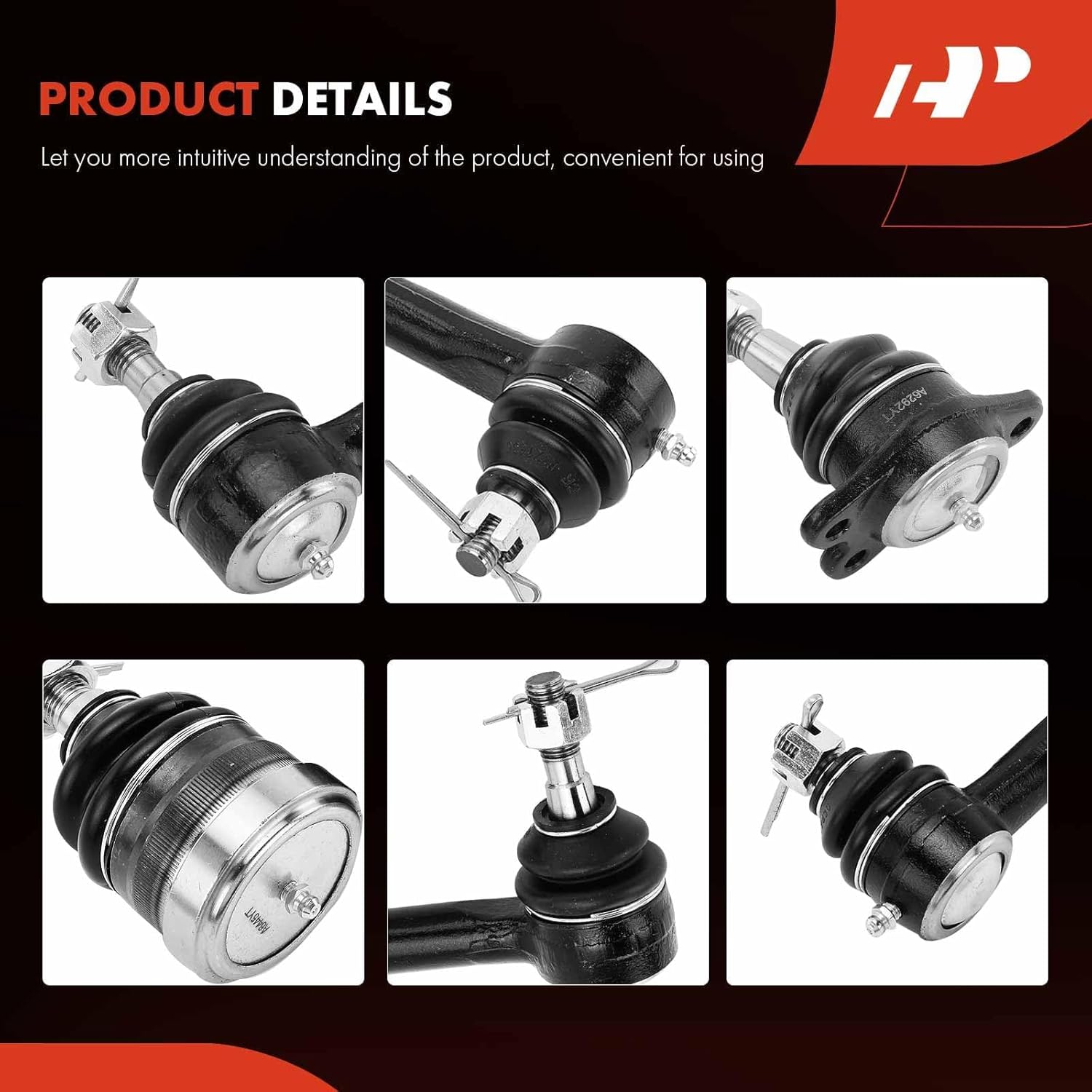 A-Premium Set of 10, Front Upper & Lower Ball Joint, Inner & Outer Tie Rod End, Compatible with Chevrolet & GMC - 1988-2002- Tahoe Express 1500/2500 C1500/C2500 (Suburban) Yukon Savana 1500/2500
