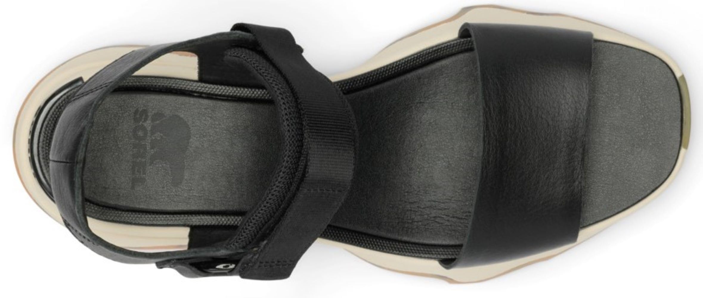 Sorel Kinetic Impact Sandali alti da donna con cinturino a Y, Gesso nero, 41 EU