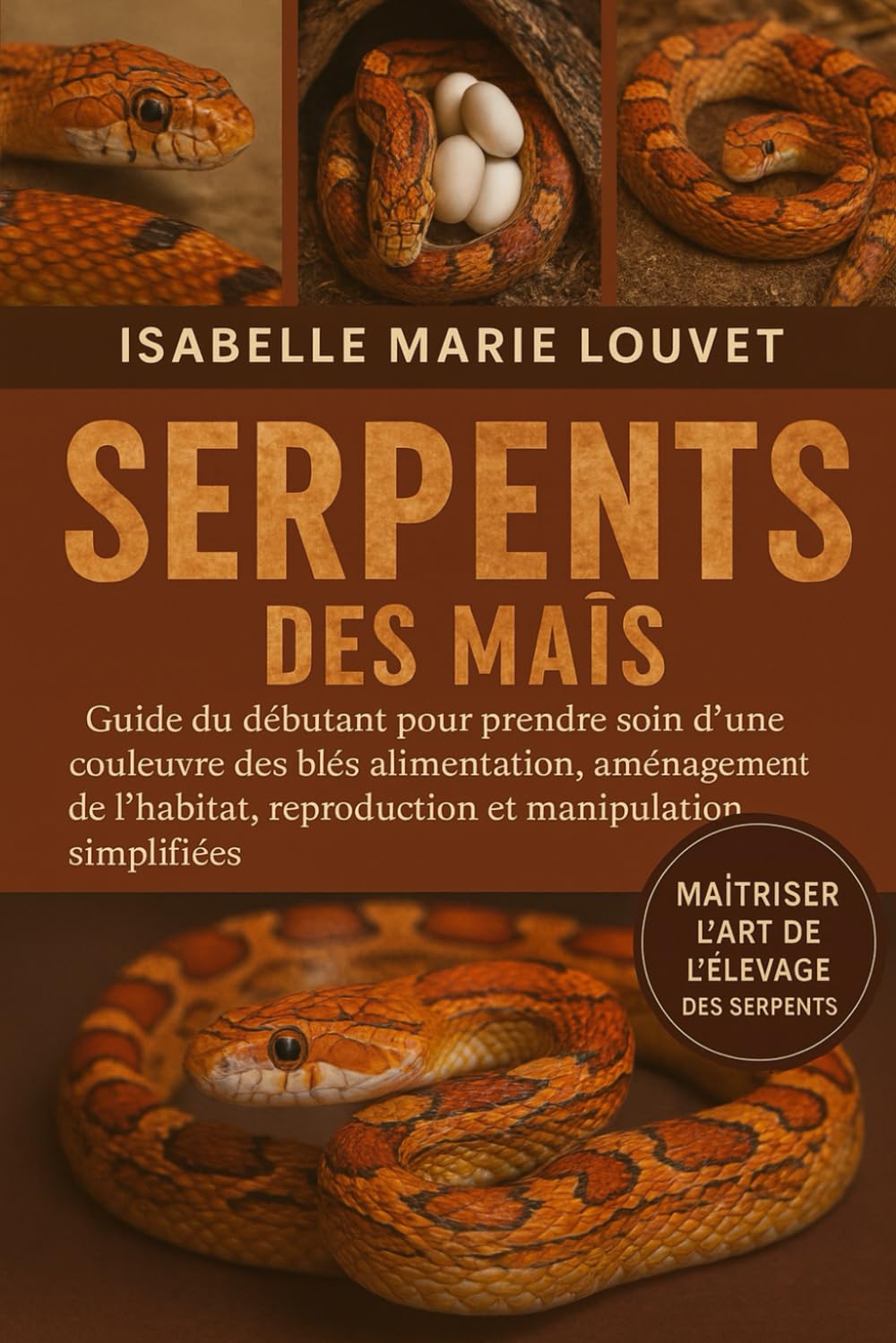 MANUEL DES SERPENTS DES MAÏS: Guide du débutant pour prendre soin d'une couleuvre des blés : alimentation, aménagement de l'habitat, reproduction et manipulation simplifiées