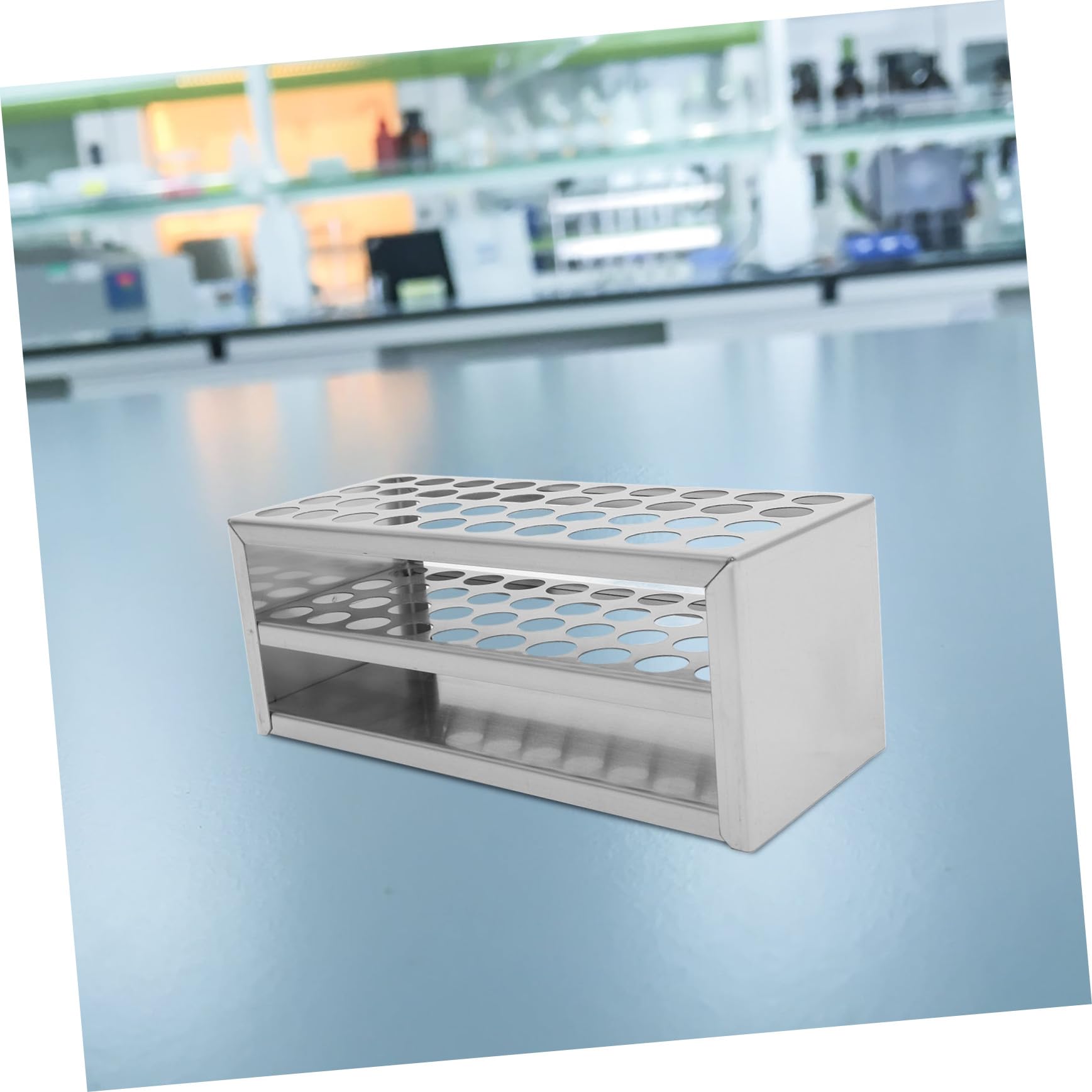 Mobestech 5stücke Laboratory Test Tube Rack Edelstahl Ständer Für Ømm Reagenzgläser Stabiler Für Präzise Experimente Kompakt Und Transportabel Professionell Und Praktisch