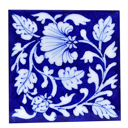 THE HIMALAYA CRAFT Ceramic Wall Tiles (Multicolour, 10 x 10 cm)