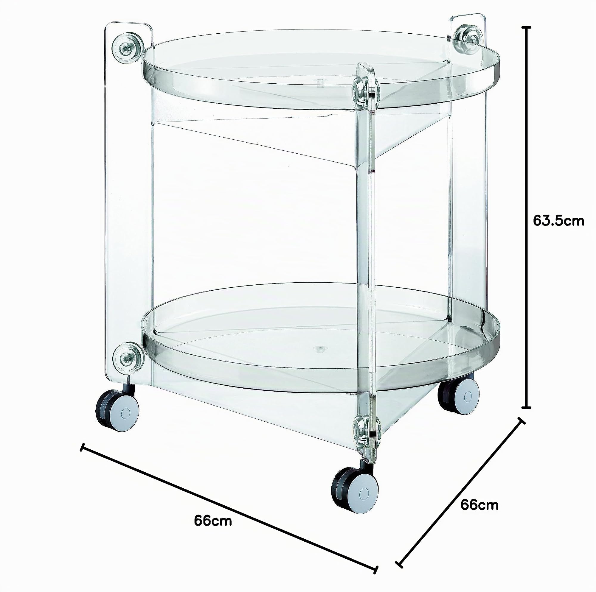 Guzzini Carrello Home, Trasparente, 66 x 63.5 cm